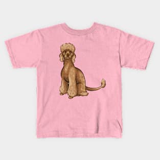 Cute Ginger Poodle Dog Kids T-Shirt